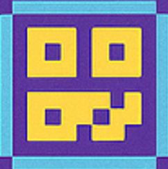 QRabble logo – stylized QR smiley